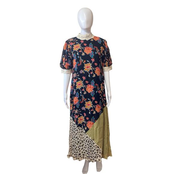 Anthropologie Soniya Maxi Dress Verb by Pallavi Singhee Size S Mixed Pattern - Picture 2 of 9